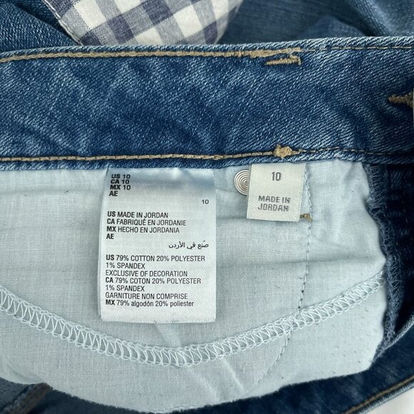 Style & Co. Straight Leg Patchwork Relaxed Denim Jeans Mid-Wash Pockets Women 10 - Picture 11 of 16